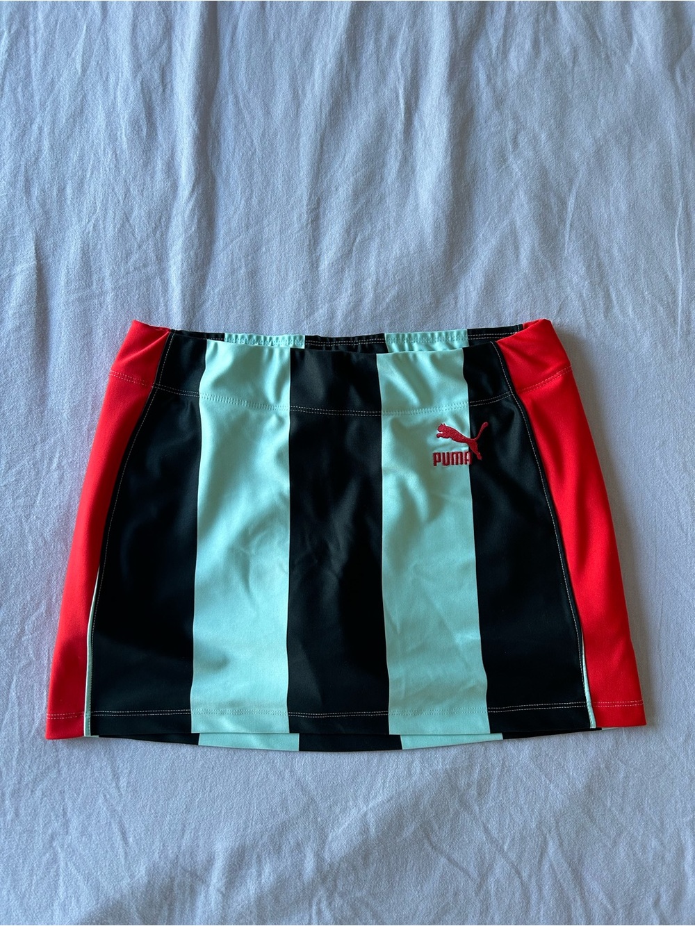 Puma X Dua Lipa Striped Athletic Skirt